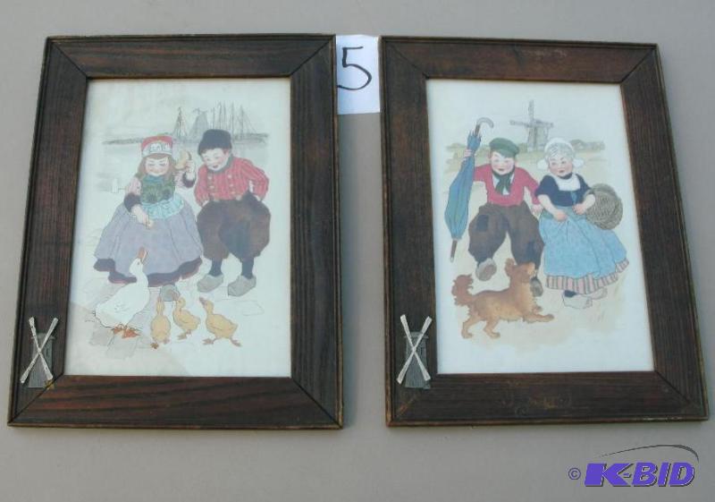 Vintage- (if not antique) Dutch children pict...
