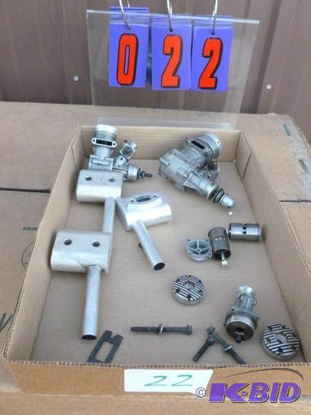 Flat of misc motors and muffler assemblies an...