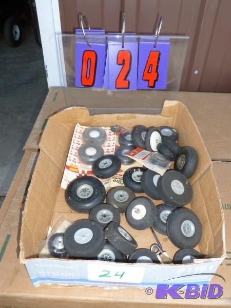 Flat of misc. aircraft wheels. Some in the pa...