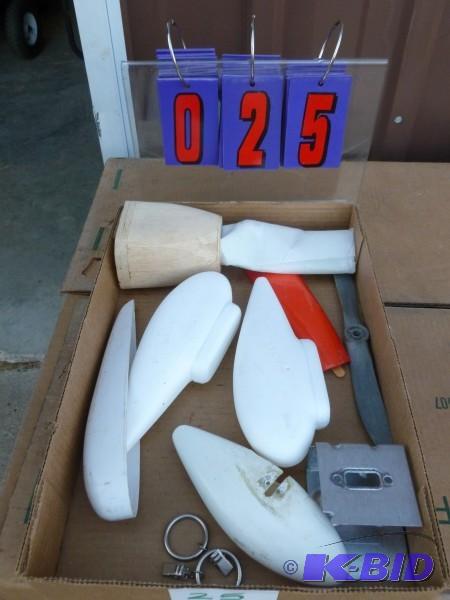 Flat of misc. nose cone and float assemblies....