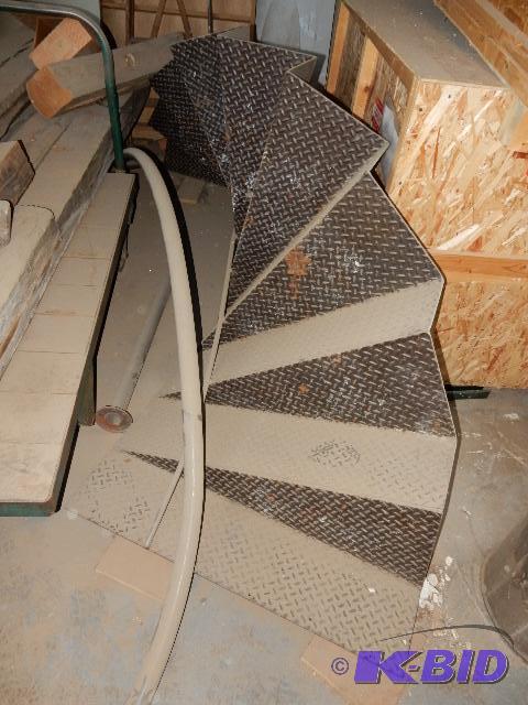 Heavy Metal Curved Stairway. 88 12 in h w10...
