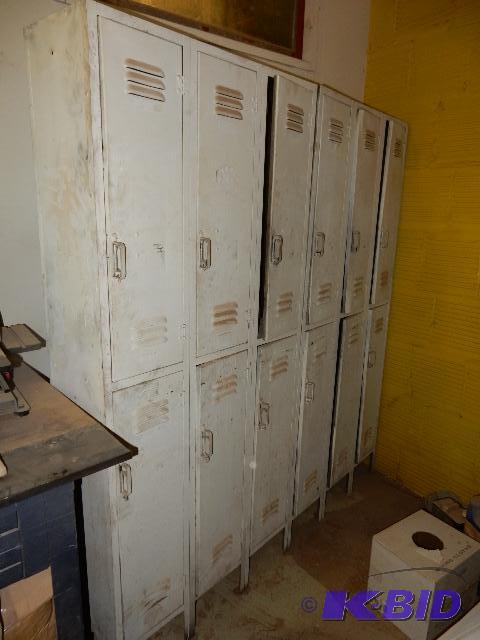 2 sets of metal lockers.. each locker 12in x ...