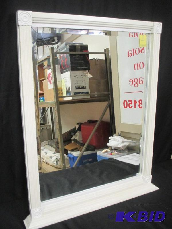 White Wood Framed Mirror