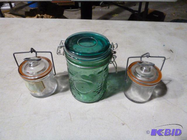lot 114 image: Three Canning Jars...