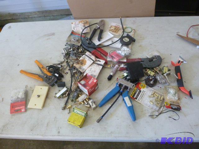 lot 189 image: CableSatellite Fitting and Tools...