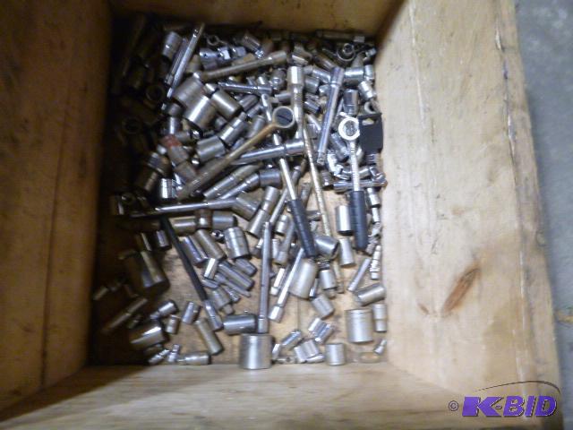 lot 238 image: Lot of Ratchets and Sockets in Wood Crate...