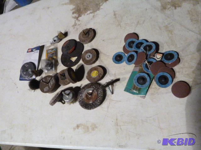 lot 243 image: Wire Brushes and Sanding, Grinding Disks...