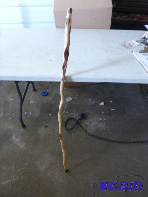 lot 32 image: Diamond Willow Walking Stick...