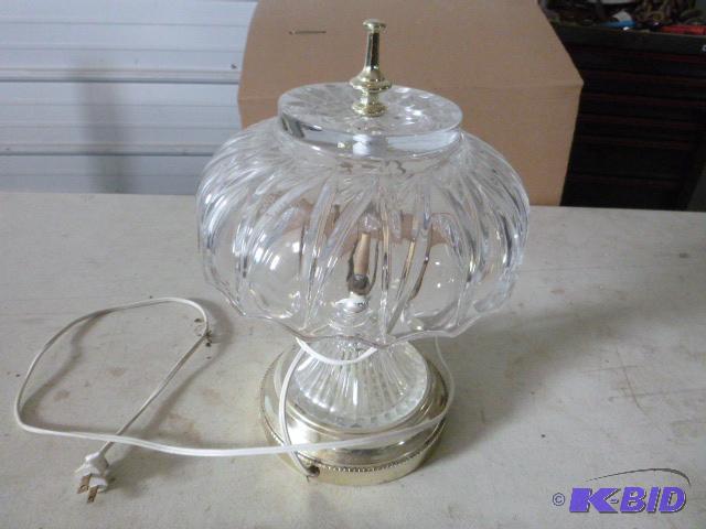 lot 50 image: Glass Table Lamp...