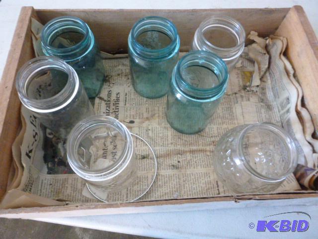 lot 70 image: Canning Jars in Wood Crate...