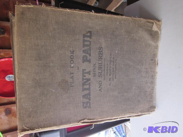 lot 101 image: 1916 St. Paul Plat book with original Map pla...