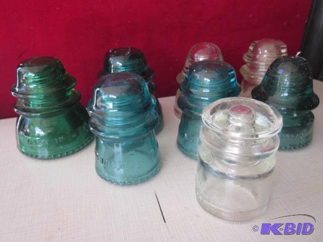 lot 120 image: Lot of glass insulators. ...