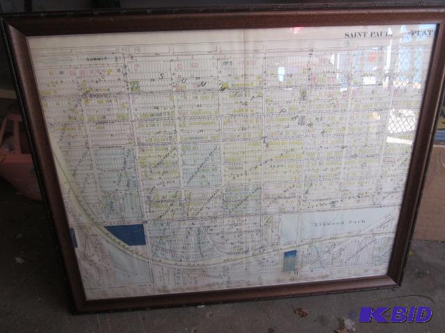 lot 95 image: Highly collectible framed 1916 Plate Map Summ...