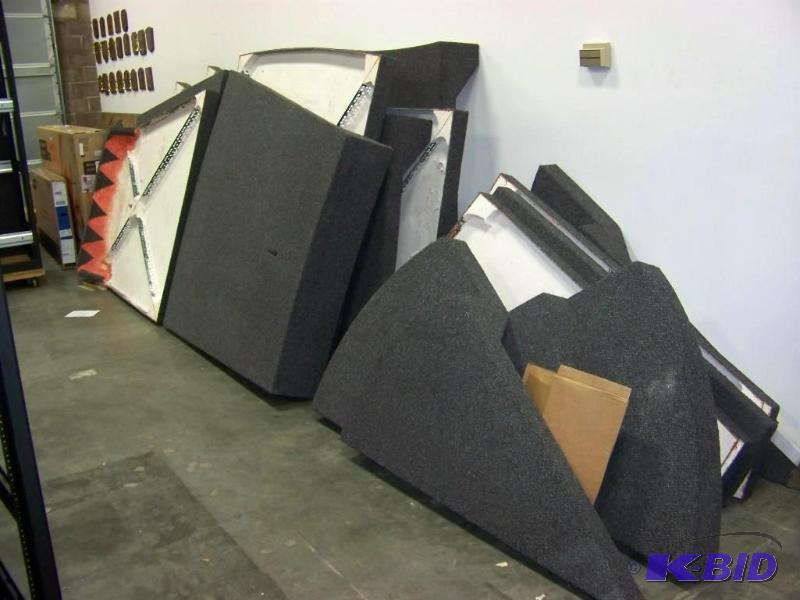 Sections of Carpeted, Cement Risers  Staging