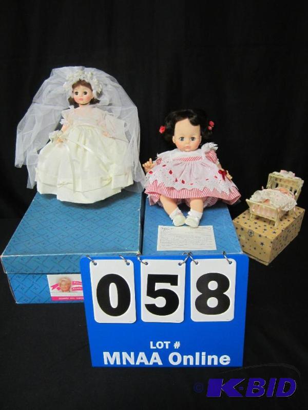 lot 00058 image: Vintage Madame Alexander & Hollywood Baby Buggy Dolls