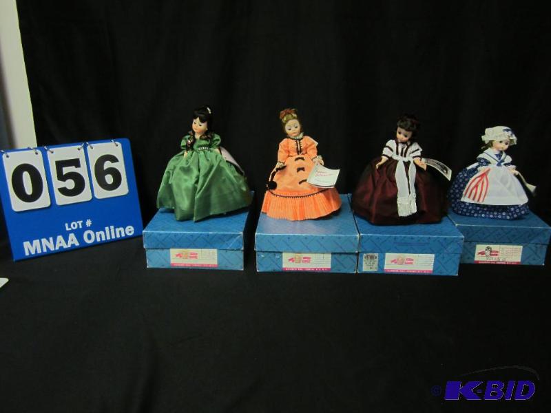 lot 56 image: 4 Vintage Madame Alexander Dolls - Ross, Colleen, Jasmin, Scarlett