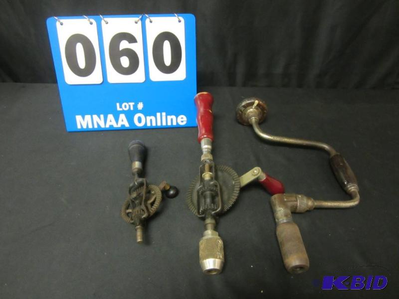 lot 60 image: 3 Antique Drills
