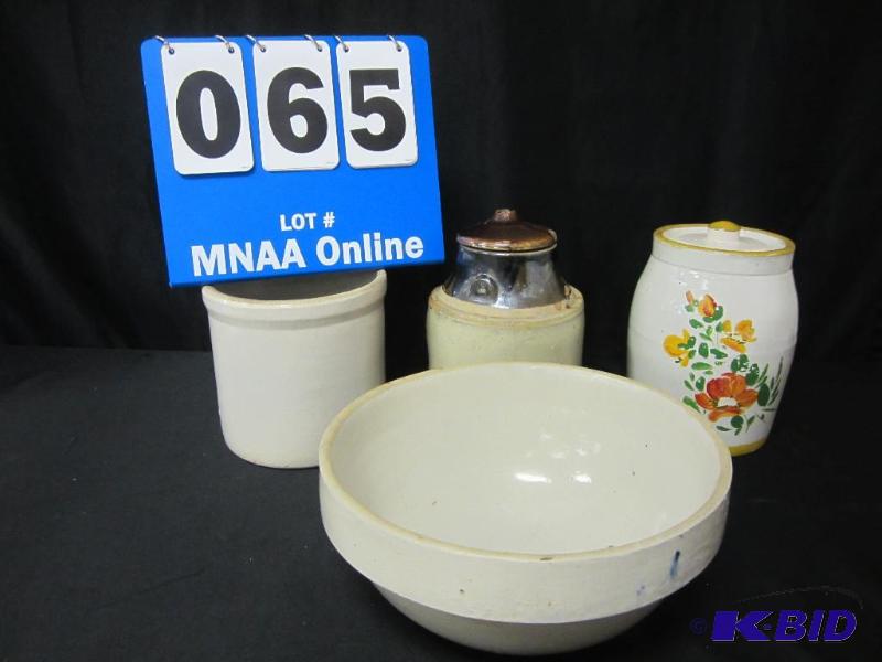 lot 65 image: 4 Pieces of Vintage Stoneware