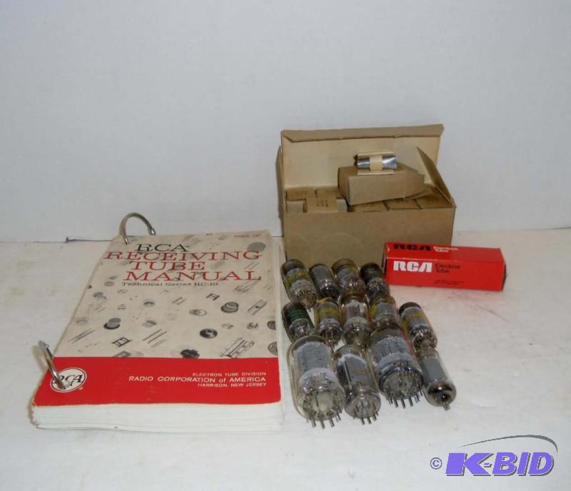 lot 20015 image: Lot of vintage Electron TVRadio Tubes & Boxes of 1960s Semi-conductors  RCA Tube Manual