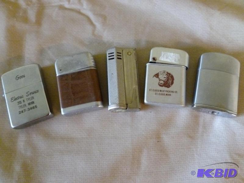 lot 14 image: Lot of five collectible lighters, some vintag...