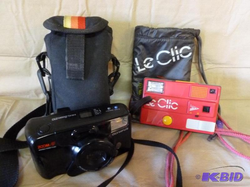lot 146 image: Lot of two cameras, Olympus Infinity Zoom 21...