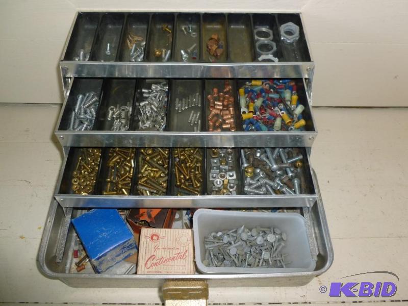 lot 159 image: Umco aluminum tool box loaded up with hardwar...