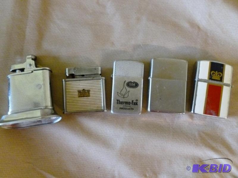 lot 17 image: Lot of five collectible lighters, some vintag...