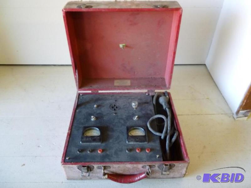 lot 187 image: Vintage Burlington Instrument Co. amp meter,...