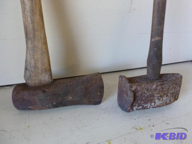 lot 188 image: This lot consists of a large wood handled spl...