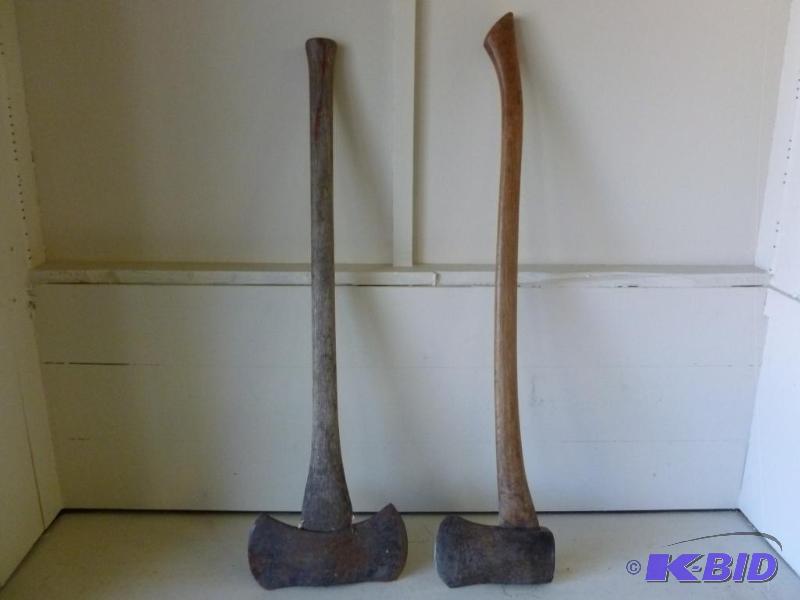 lot 189 image: This lot consists of a wood handled Plumb ax ...