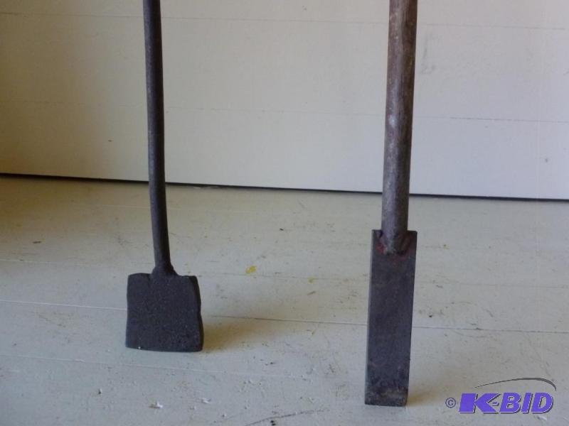 lot 196 image: Lot of two large ice chisels, 53" and 54...