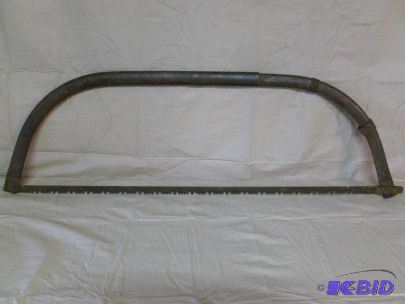lot 65 image: Huge vintage bow saw that measures 46" L...