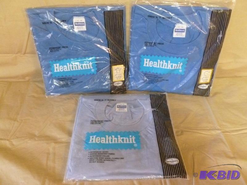 lot 70 image: Lot of three Healthknit t-shirts, two of them...