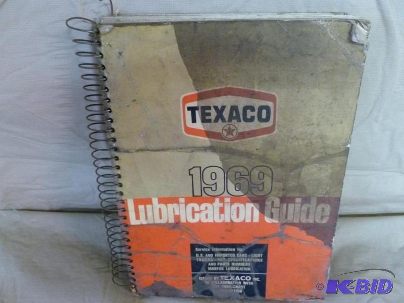lot 80 image: Large vintage 1969 Texaco Lubrication Guide....