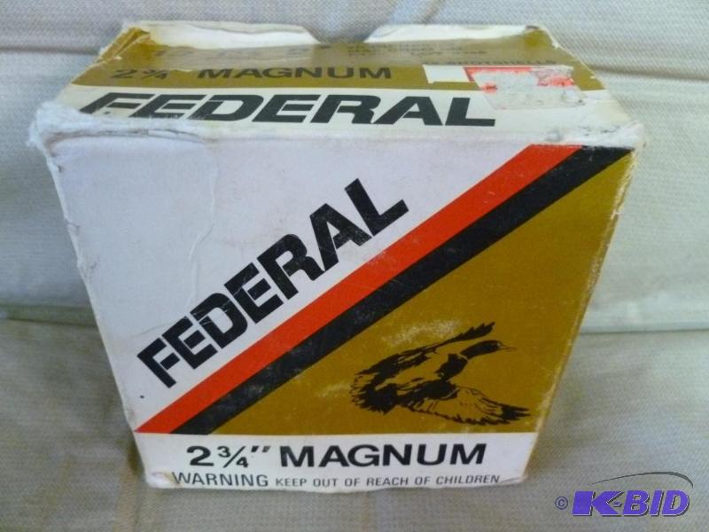 lot 84 image: Collectible Federal shotgun shell box....