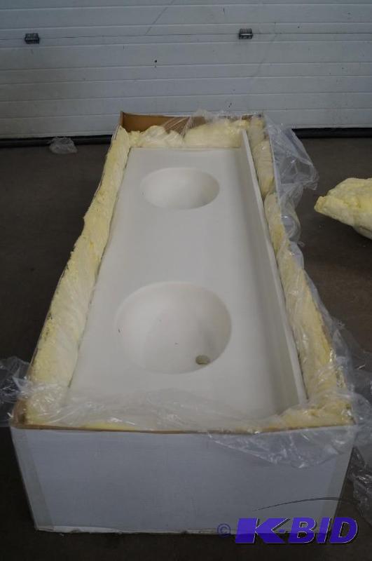 lot 21 image: 73 X 22 Transolid double sink vanity top