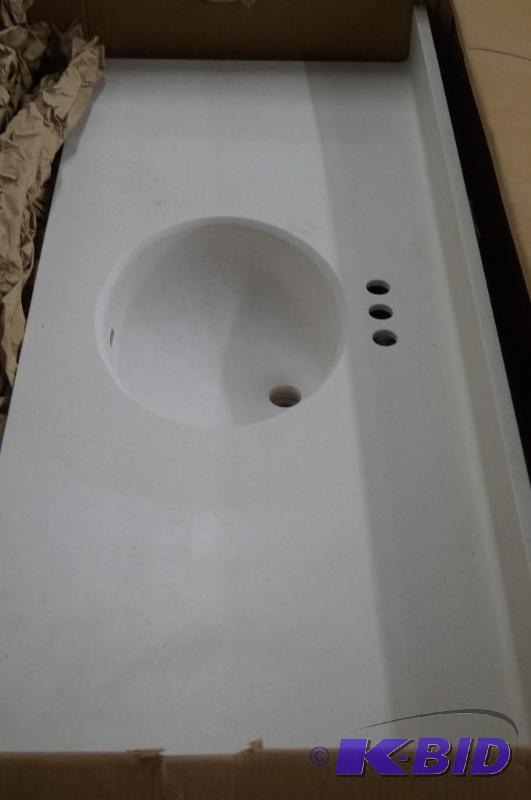 lot 22 image: 55 X 22 Transolid single sink vanity top