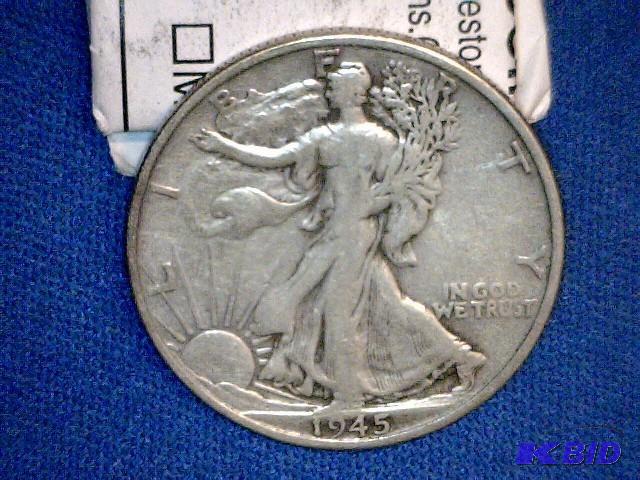 1945 S Walking Liberty Half Dollar Coin...