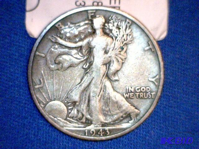 1943 S Walking Liberty Half Dollar Coin...