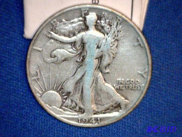 1941 S Walking Liberty Half Dollar Coin...