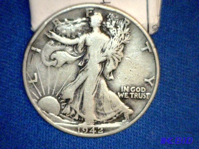 1942 P Walking Liberty Half Dollar Coin...