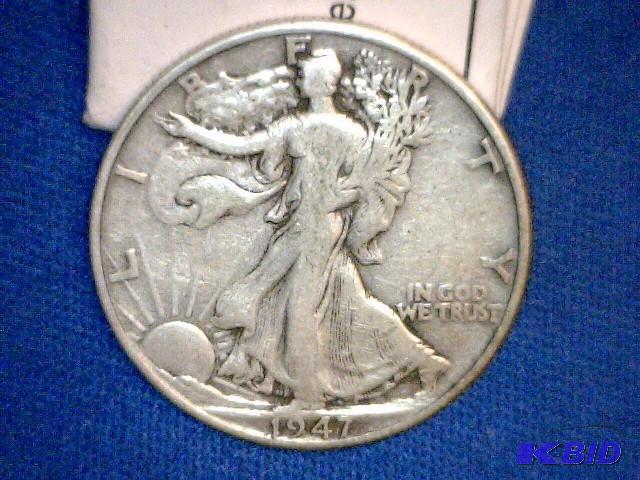 1947 P Walking Liberty Half Dollar Coin...