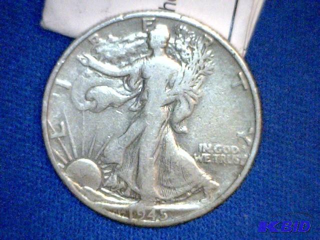1945 D Walking Liberty Half Dollar Coin...