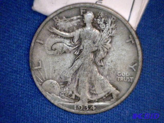 1934 S Walking Liberty Half Dollar Coin...