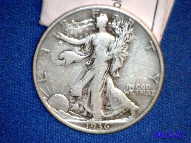 1936 D Walking Liberty Half Dollar Coin...