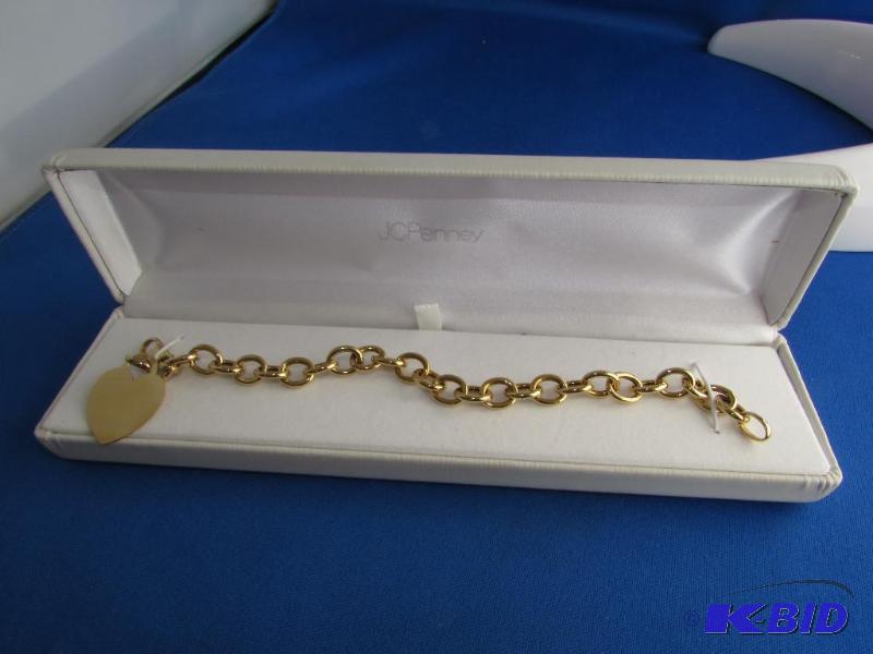 Charm Bracelet, 14KT, Italy....