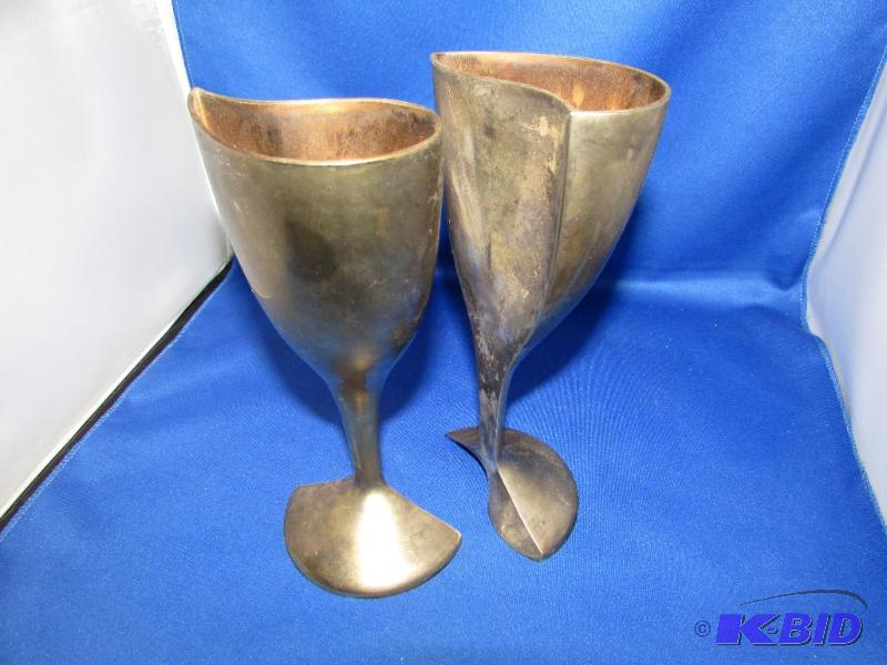 nesting set of wine goblets in the shape of a...