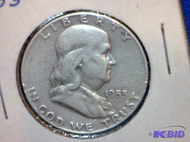 1953 D Franklin Half Dollar Coin...
