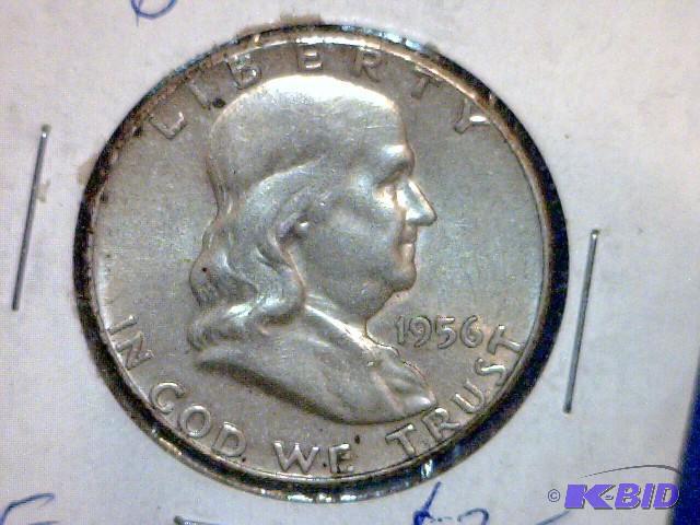 1956 P Franklin Half Dollar Coin...