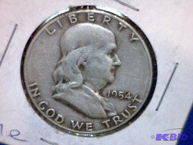 1954 S Franklin Half Dollar Coin...